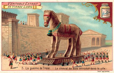 Il cavallo di legno viene portato dentro le mura di Troia da European School